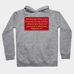 Bible Verse Philippians 4:7 Hoodie